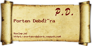 Porten Debóra névjegykártya